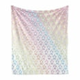thumbnail image 1 of Star Soft Flannel Fleece Throw Blanket, Stars in Rainbow Colors Galaxy Milky Wayme Teen Nursery Pattern Print, Cozy Plush for Indoor and Outdoor Use, 50" x 60", Pink Multicolor, by Ambesonne, 1 of 6