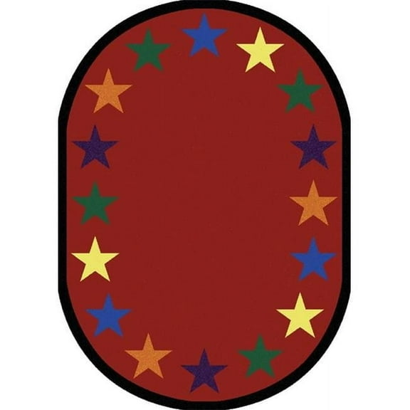 Star Space Oval Rug - WearOn Nylon Cut Pile Educational