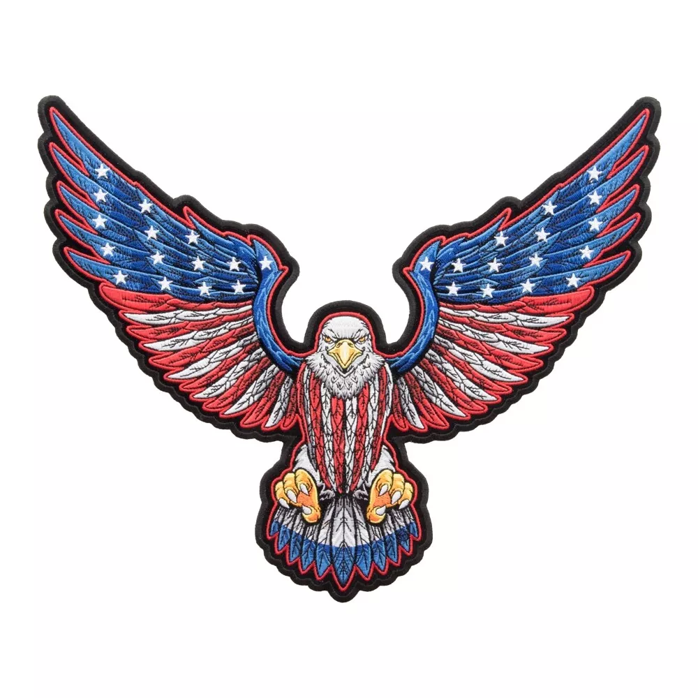 Star Spangle Banner American Flag Eagle Patch, Large Size