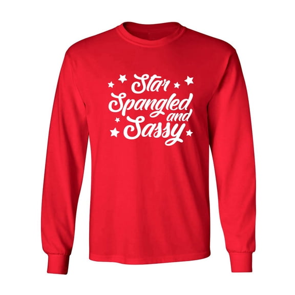 Star Spangled And Sassy Adult Long Sleeve T-shirt