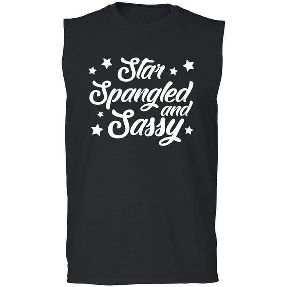 Star Spangled And Sassy Adult Sleeveless Tee