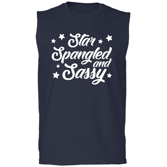 Star Spangled And Sassy Adult Sleeveless Tee