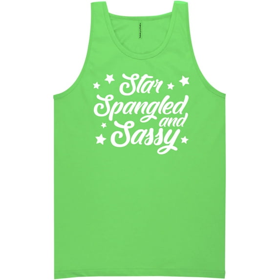Star Spangled And Sassy Neon Tank Top