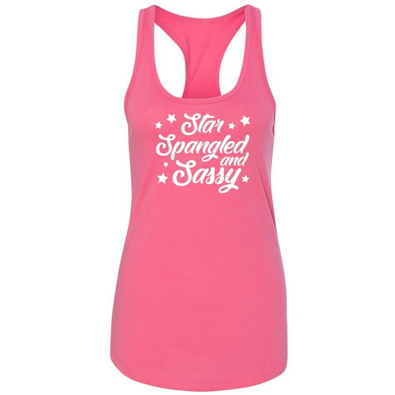 Star Spangled And Sassy Racerback Tank