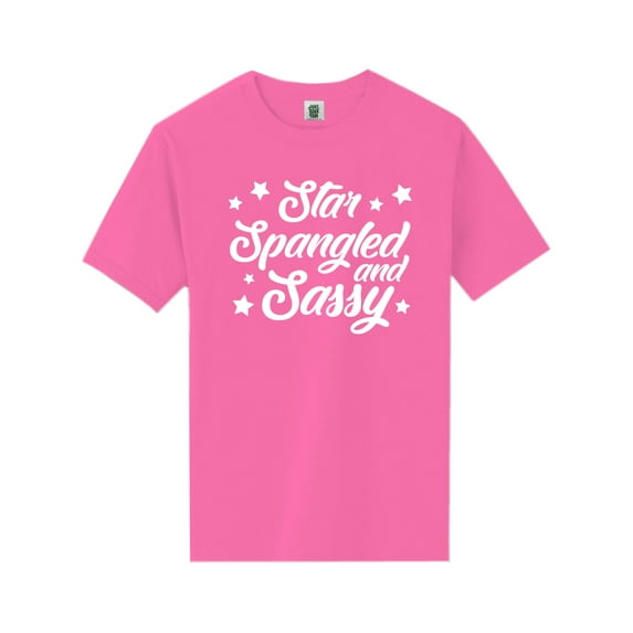 Star Spangled And Sassy Short Sleeve Neon T-Shirt