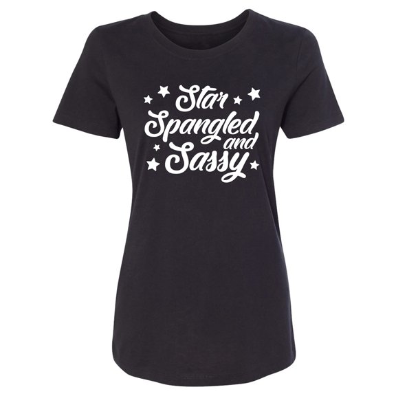 Star Spangled And Sassy Womens crewneck tee