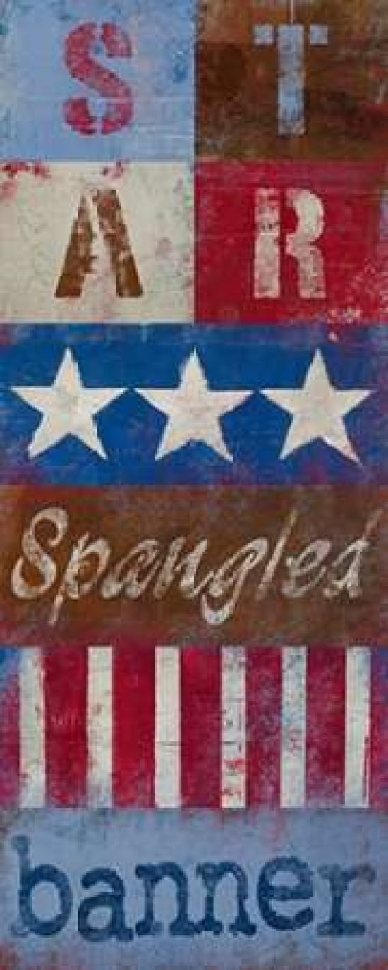 Star Spangled Banner Canvas Art - Kingsley (24 x 48)