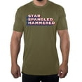 thumbnail image 1 of Star Spangled Hammered, Funny 4th of July T-shirts, Men's Graphic Tees - Olive Drab MH200PATRIOT S18 XL, 1 of 3