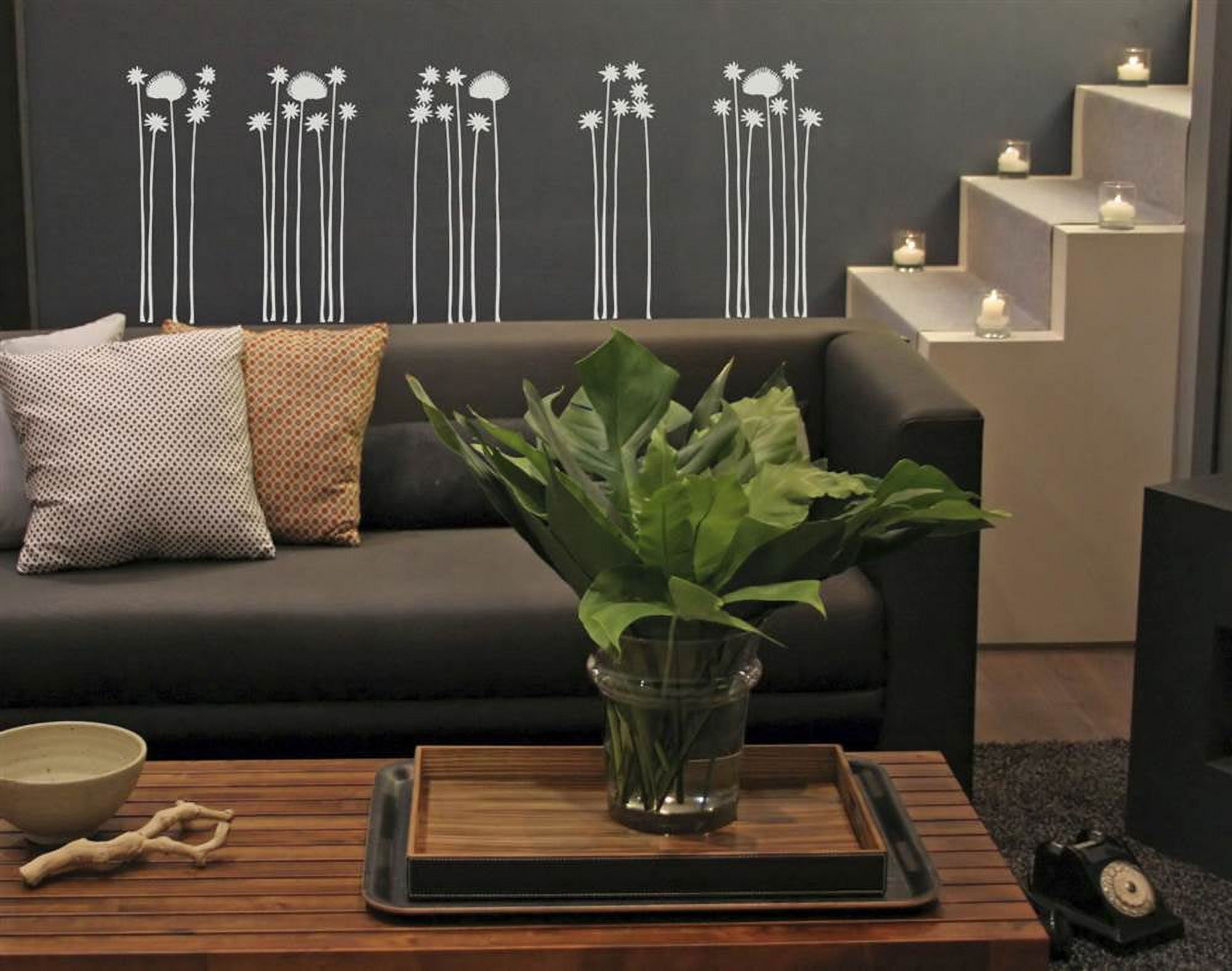 Star Stalks Grey Transfer Wall Decals