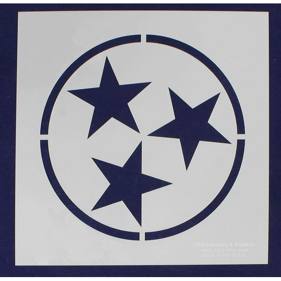 Star Stencil to Make Tennessee State Flag 12 x 12 Inches Overall