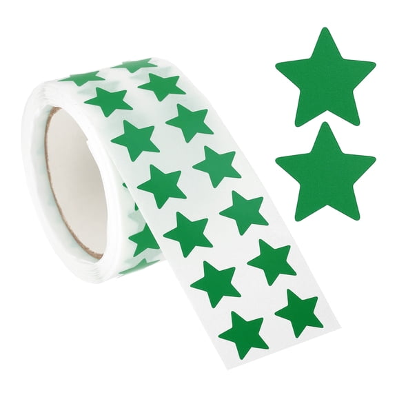Star Stickers Roll 1/2", 1000 Pcs Self-Adhesive Reward Stickers for Classroom Supplies, Green