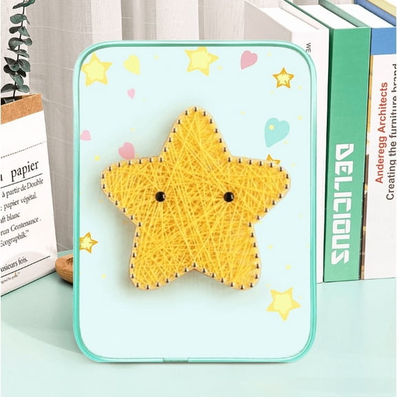 Wizardi Star String Art Kit with Stand. Simple Decorative DIY String Art Craft Kit M1-2 DHBC28008