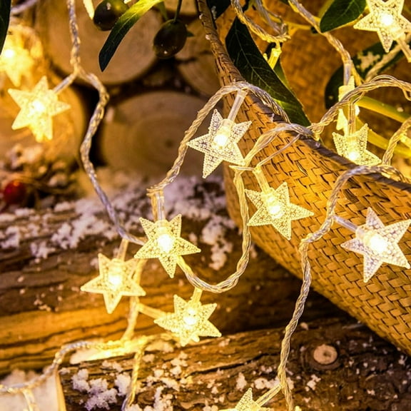 Star String Lights, 10ft/3M 20 LED Plug in String Lights Warm White Fairy Lights for Birthday/Christmas/Wedding/Party Indoor Outdoor Decoration