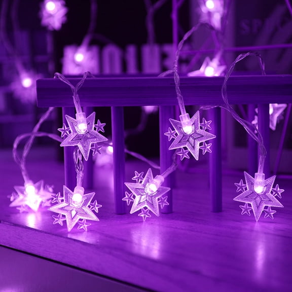 Star String Lights 19.69ft 40 LED Battery Operated Indoor Outdoor Flashing PVC Decorative Fairy Christmas Wedding Party Bedroom Curtain Tree DIY Holiday Warm White Easy Install
