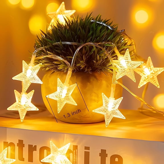 gtlingyan 100 LED 33ft Starlights with Timer,Bedroom,Patio Party,Wedding Decor Indoor Outdoor, DIY for Star Lights Plug in Electric Fairy Lights,Warm White