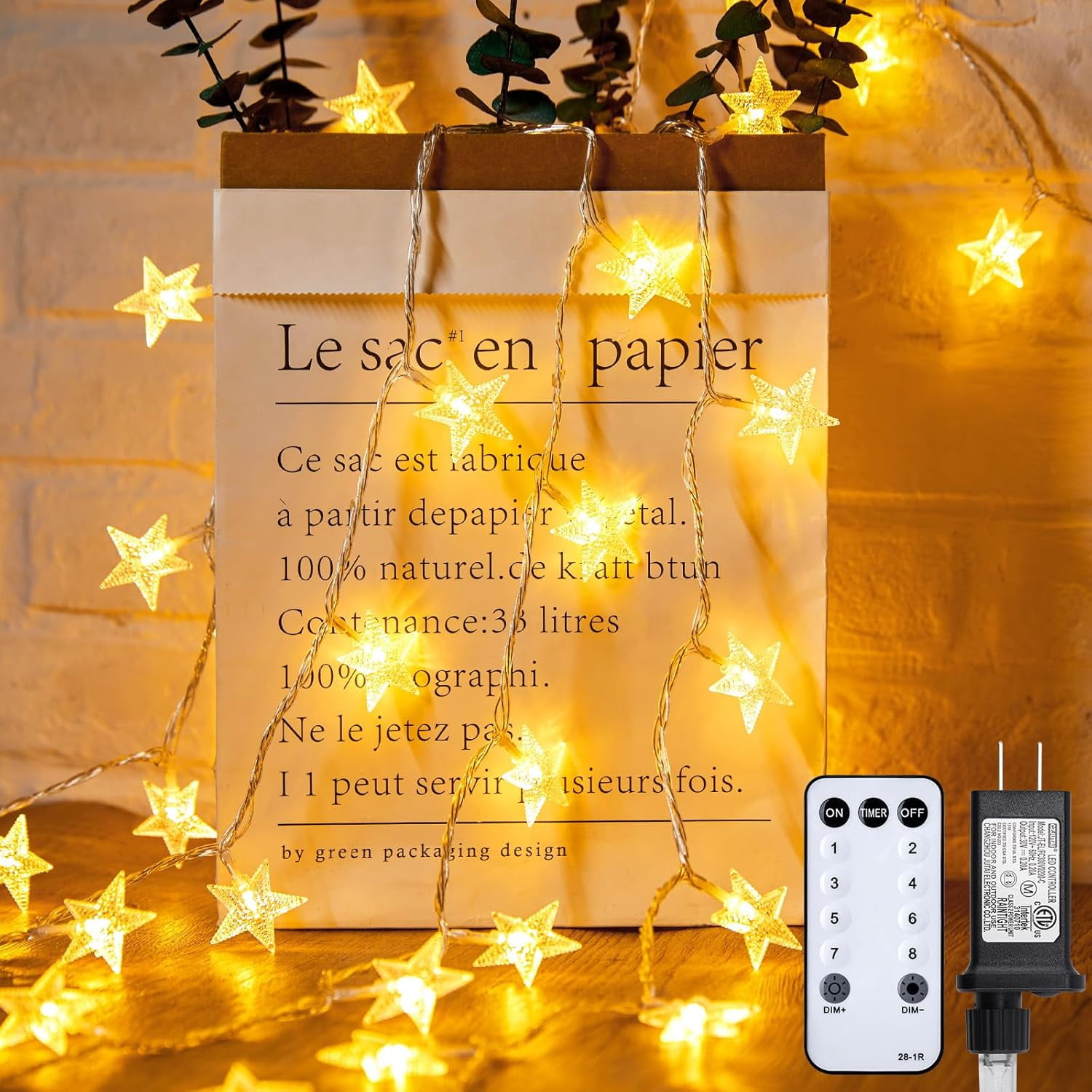 Star String Lights Plug in - 66 ft 200 LED Star Fairy String Lights ...