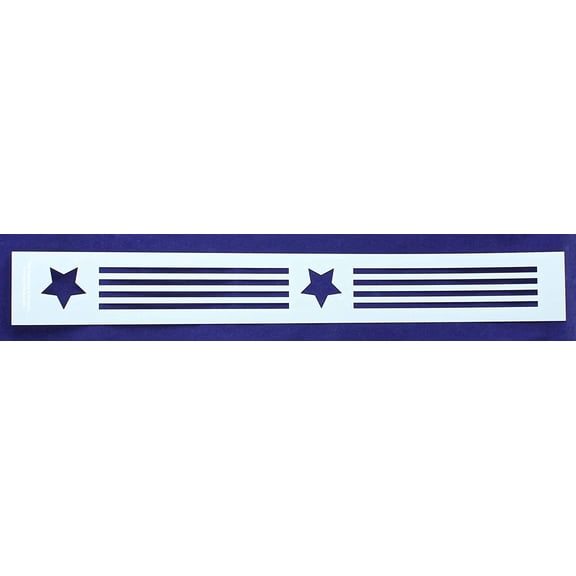 Star-Stripe Border Stencil-14 Mil Mylar-3" x 23.5 Painting/Crafts