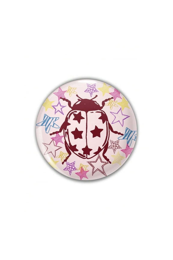 Star-Studded Ladybug Badge Brooch - Color C, Fashion Lapel Pin For Adults