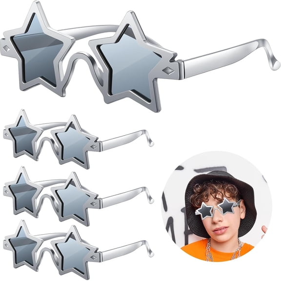 Star Sunglasses 12Pcs - Fun Star Shaped Pentagram Glasses for Women Men Teens, Summer Beach Party Festival Accessories, Halloween Costume & Photo Props