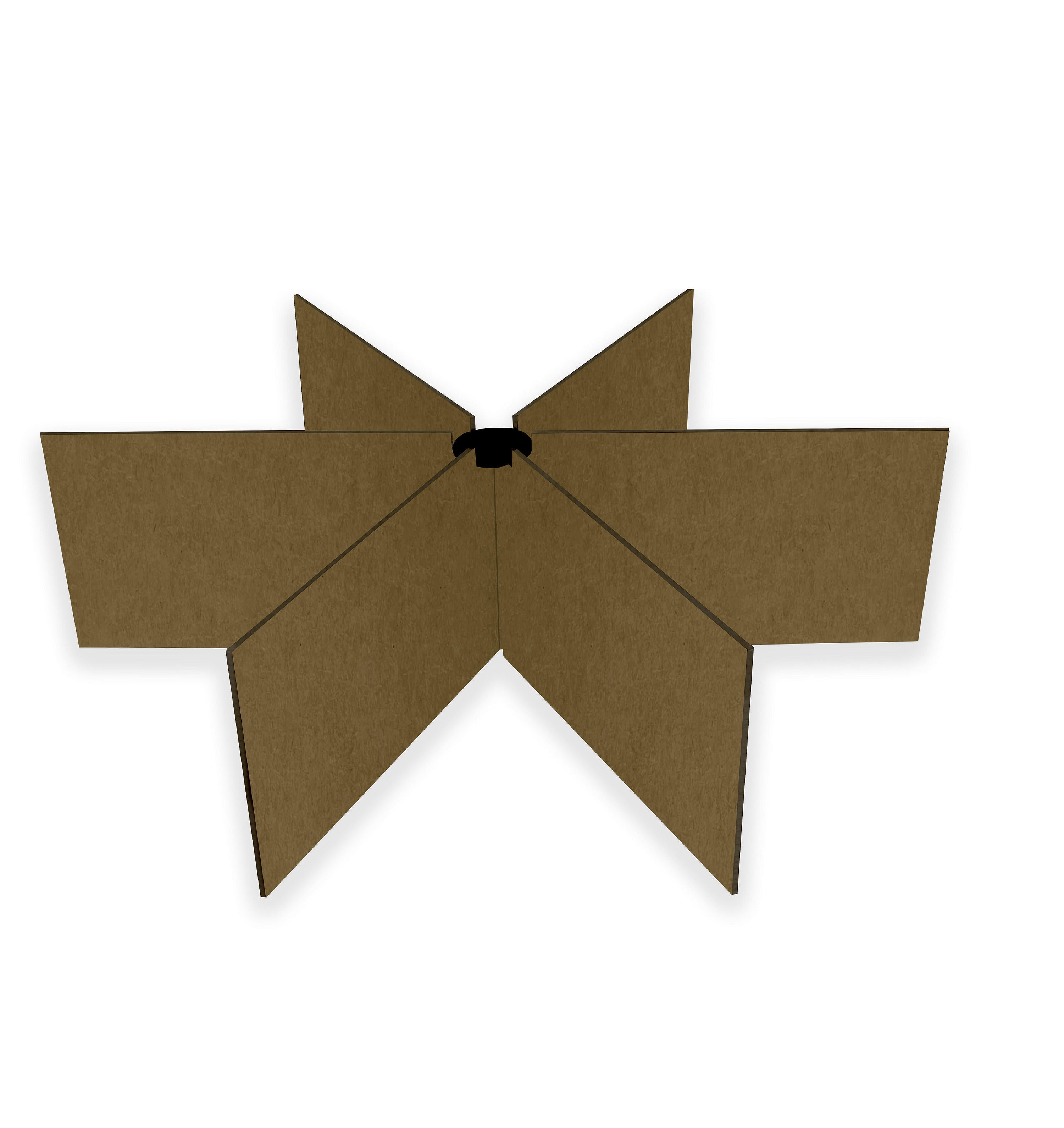 Star Table Divider - 6 way - Brown Kraft no print - 47L" x 47W" x 13.75H"