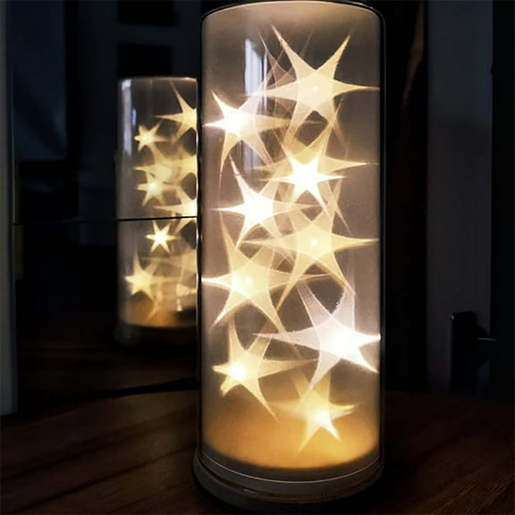 Star Table Lamp for Bedroom, DIY Magic Starlight Effect, Heartfelt Handmade Gift, Soft Yellow Light for Relaxing Atmosphere, for Any Space