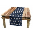 thumbnail image 1 of Star Table Runner, Patriotic Star of The American Flag Independence Themeds of Freedom, Dining Room Kitchen Rectangular Runner, 16" X 90", Night Blue, by Ambesonne, 1 of 1