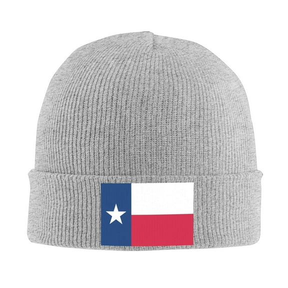 Star-Texas-Flag Beanie Hat Knit Hat Skull Cap for Men Women Winter Hat Gray