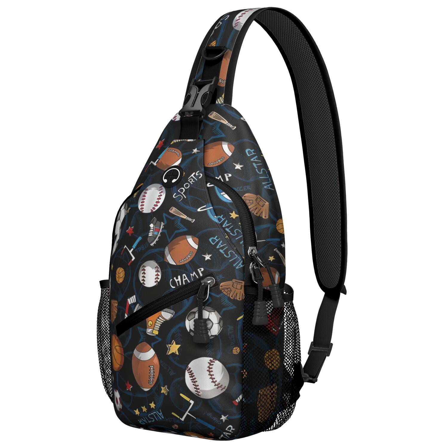 Star Themed Crossbody Bag - Lightweight Chest Backpack for Men & Women - Spacious & Organized for Daily Commuting