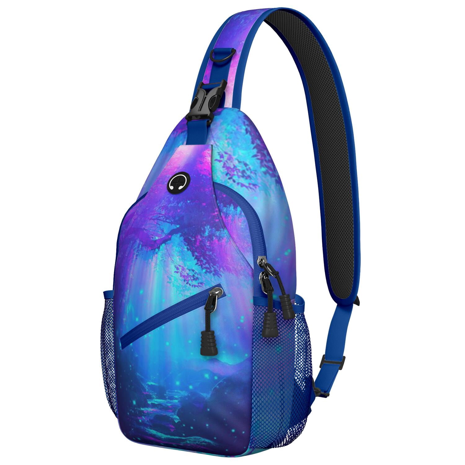 Star Themed Crossbody Bag - Lightweight Chest Backpack for Men & Women - Spacious & Organized for Travel