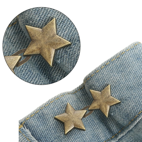 Star Tighten Waist Button Pin No Sew Waist Buttons Jean Button Pins Adjustable Waist Buckle Instant Button Pant Pin