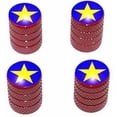 thumbnail image 1 of Star Tire Rim Wheel Aluminum Valve Stem Caps, Multiple Colors, 1 of 1