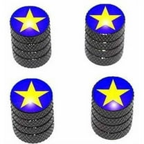 Star Tire Rim Wheel Aluminum Valve Stem Caps, Multiple Colors