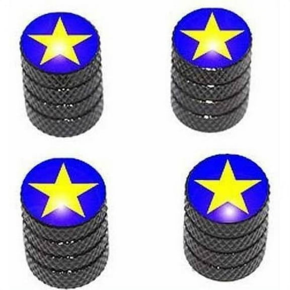 Star Tire Rim Wheel Aluminum Valve Stem Caps, Multiple Colors