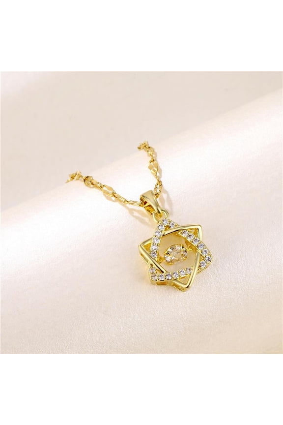 Star Titanium Steel Necklace Jewelry Women Fashion Pendant Necklace Jewelry Gift LM