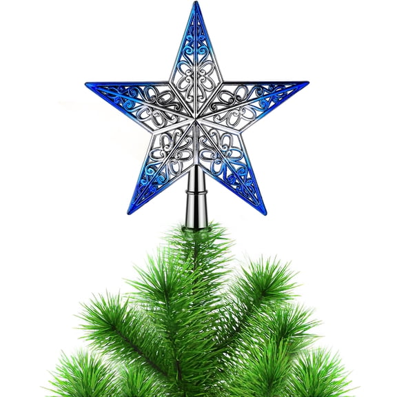 PartyKindom Plastic Multi-Color Christmas Tree Topper Star for Festive Cheer