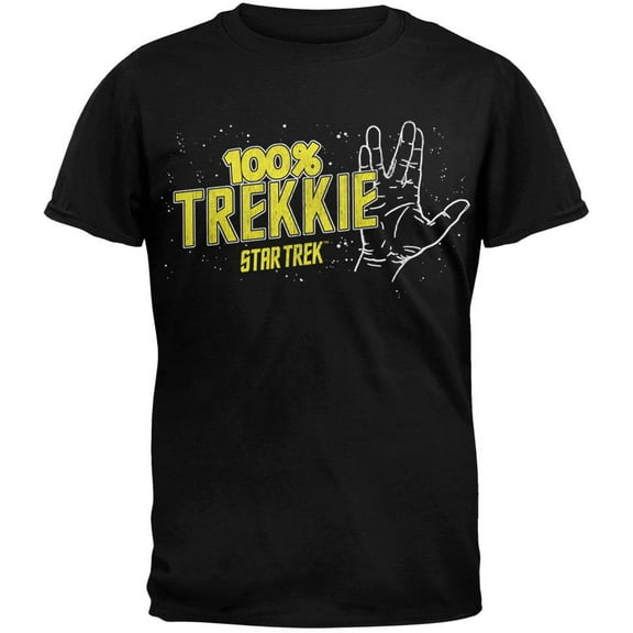 Star Trek - 100% Trekkie Youth T-Shirt - Youth Large