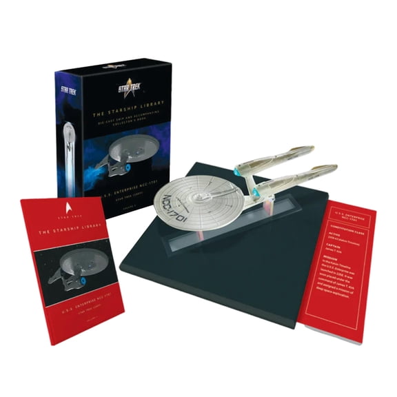 Star Trek (2009) USS Enterprise NCC-1701 (Kelvin) Die-cast Ship and Book Set