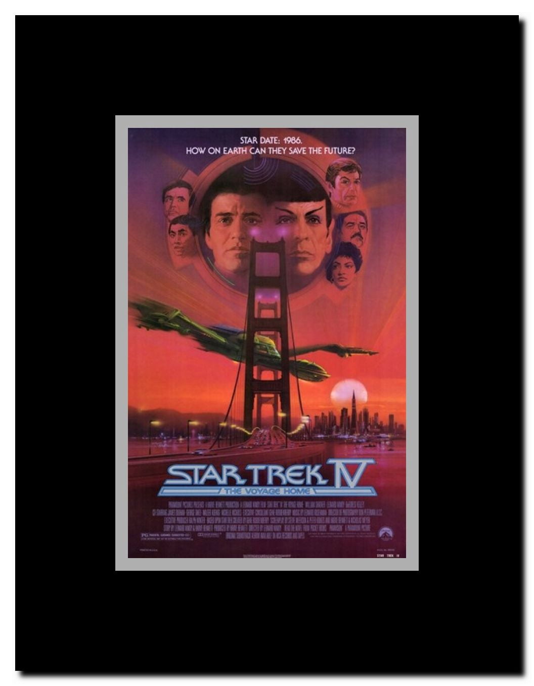 Star Trek 4: the Voyage Home Framed Movie Poster