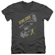 Star Trek - 50 Year Frontier - Slim Fit V Neck Shirt - Medium