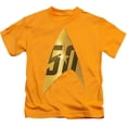 thumbnail image 1 of Star Trek 50Th Anniversary Delta Youth 18/1 T-Shirt Gold, 1 of 1