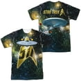 thumbnail image 1 of Star Trek 50Th Ship Unisex Adult Sublimated Costume T Shirt (Front/Back), Large Multicolor, 1 of 2