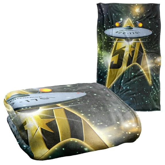 Star Trek 50Th Ship Silky Touch Super Soft Throw Blanket 36" x 58"