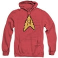 thumbnail image 1 of Star Trek 8 Bit Engineering Adult Heather Hoodie Sweatshirt Red, 1 of 1