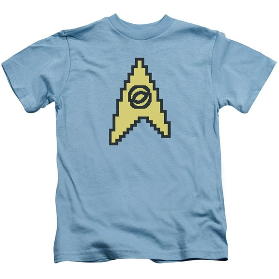 Star Trek 8 Bit Science Youth 18/1 T-Shirt Carolina Blue