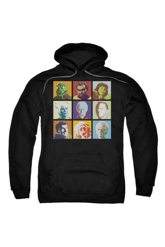 Star Trek Alien Squares Adult Pullover Hoodie Sweatshirt Black