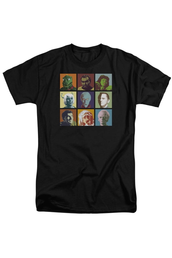 Star Trek Alien Squares Adult Tall T-Shirt Black
