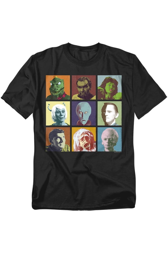 Men's Alien Squares T-shirt X-Large Black