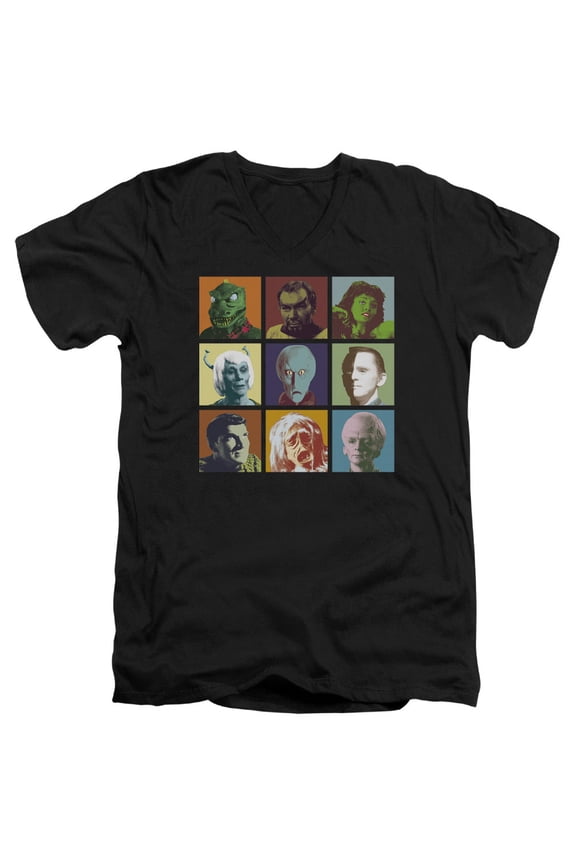 Star Trek - Alien Squares - Slim Fit V Neck Shirt - Medium