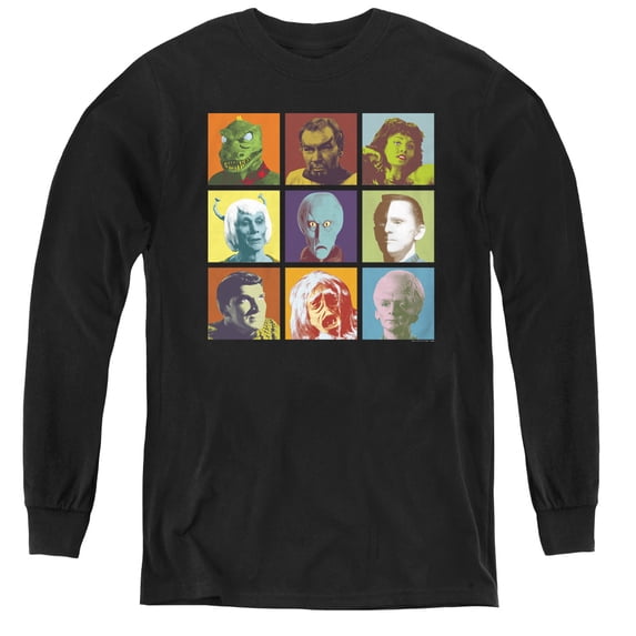 Star Trek - Alien Squares - Youth Long Sleeve Shirt - Large