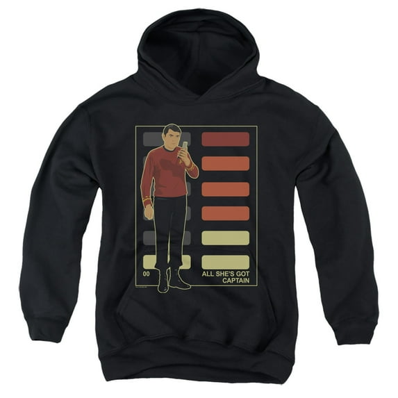 Star Trek - All Shes Got Captain - Youth Hooded Sweatshirt - Medium